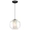 Access Lighting IBiza, LED Pendant, Black Finish, White Marble Glass 29011LEDDLP-BL/WMB - alternate 1